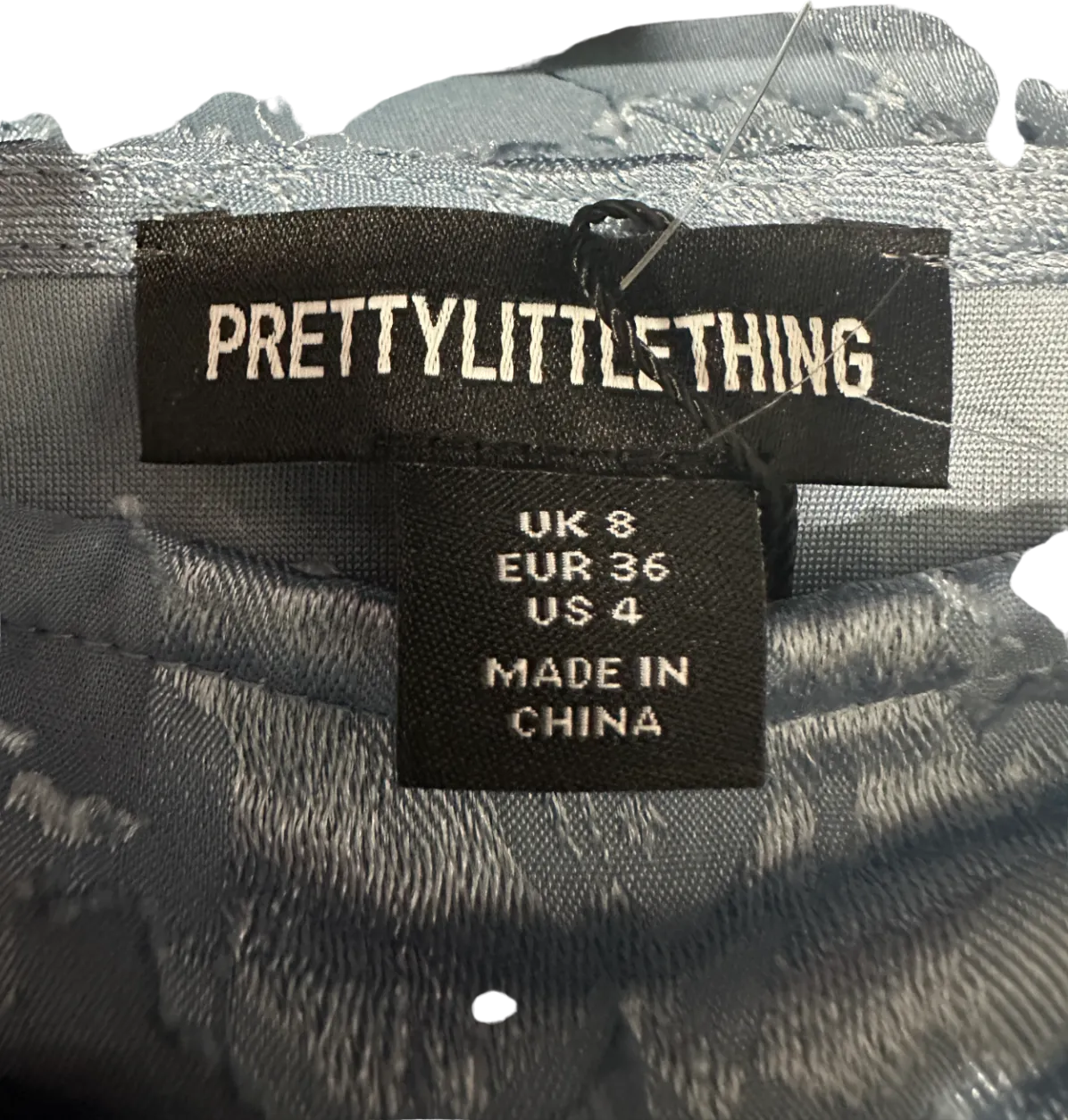 PrettyLittleThing Blue Floral Low Rise Fishtail Maxi Skirt UK 8