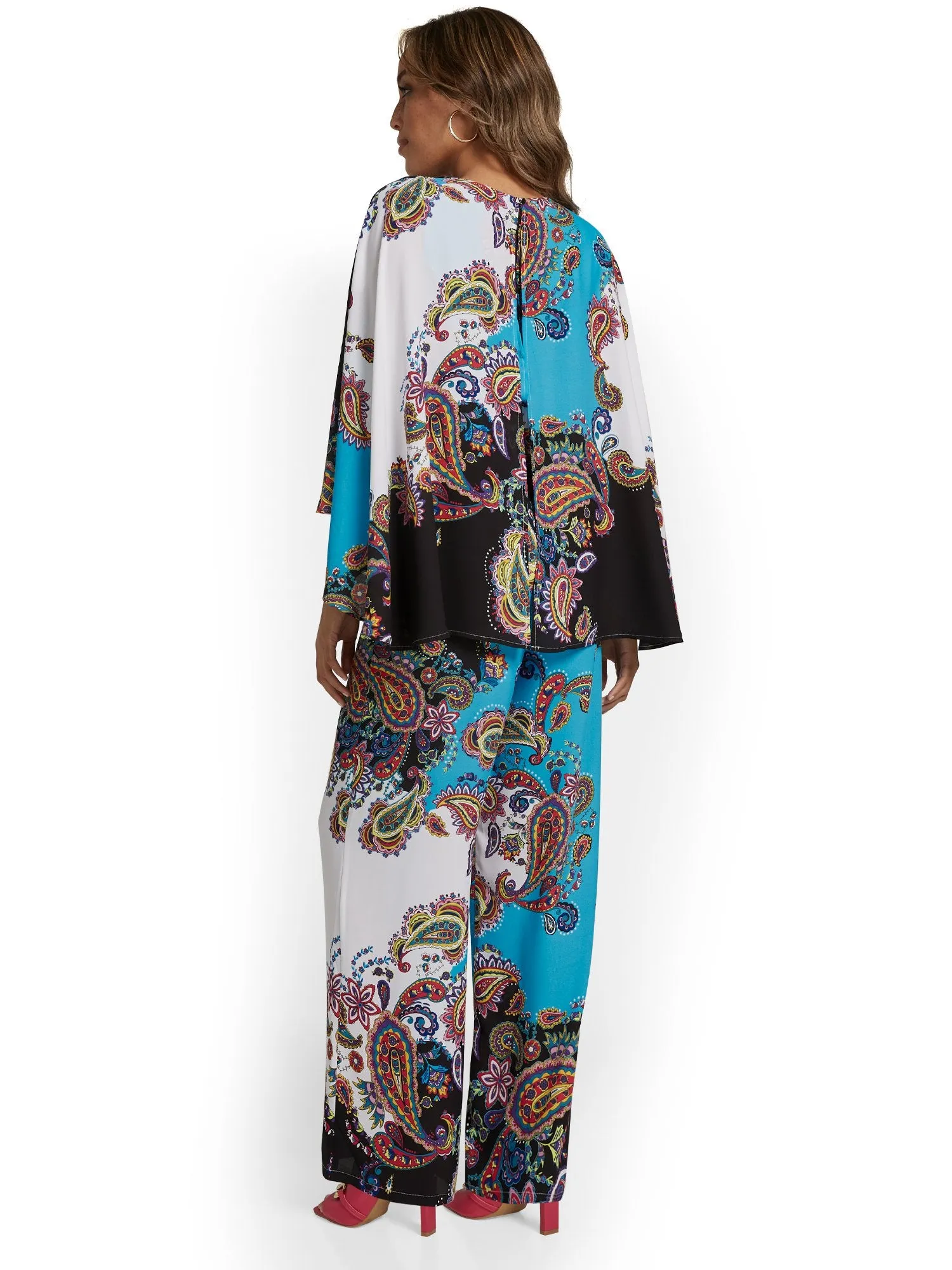 Printed Cape Jumpsuit