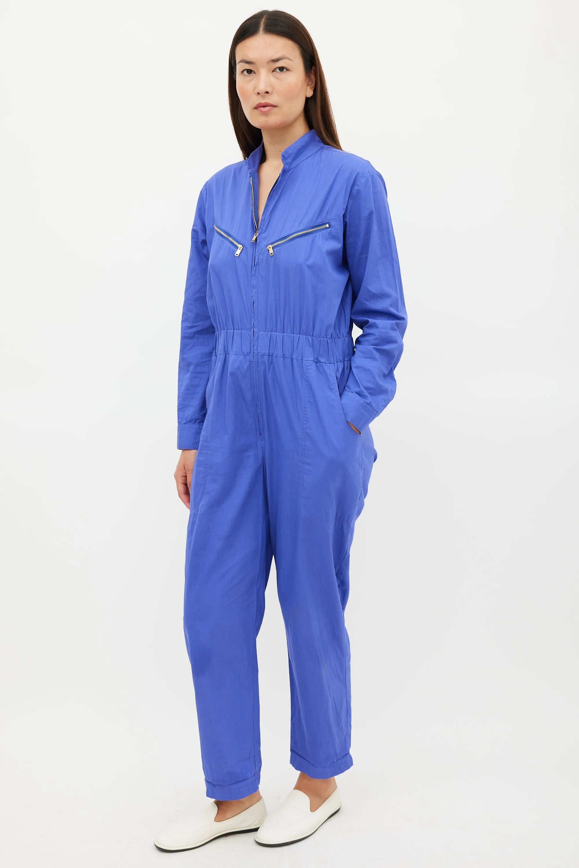Purple & Gold Zip Jumpsuit