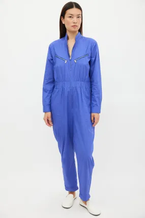 Purple & Gold Zip Jumpsuit
