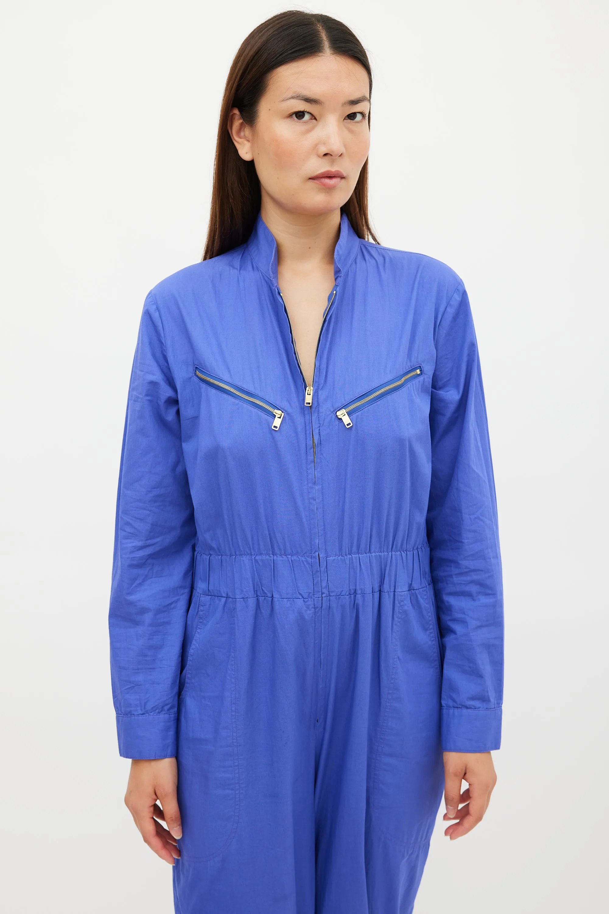 Purple & Gold Zip Jumpsuit
