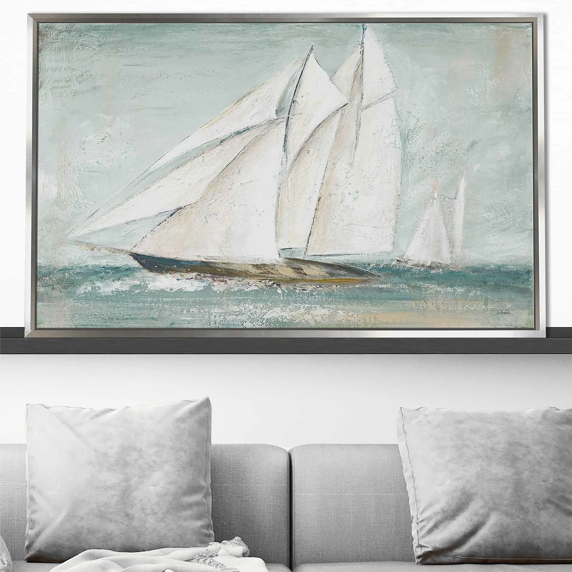 "Cape Cod Sailboat" Print on Floating Canvas