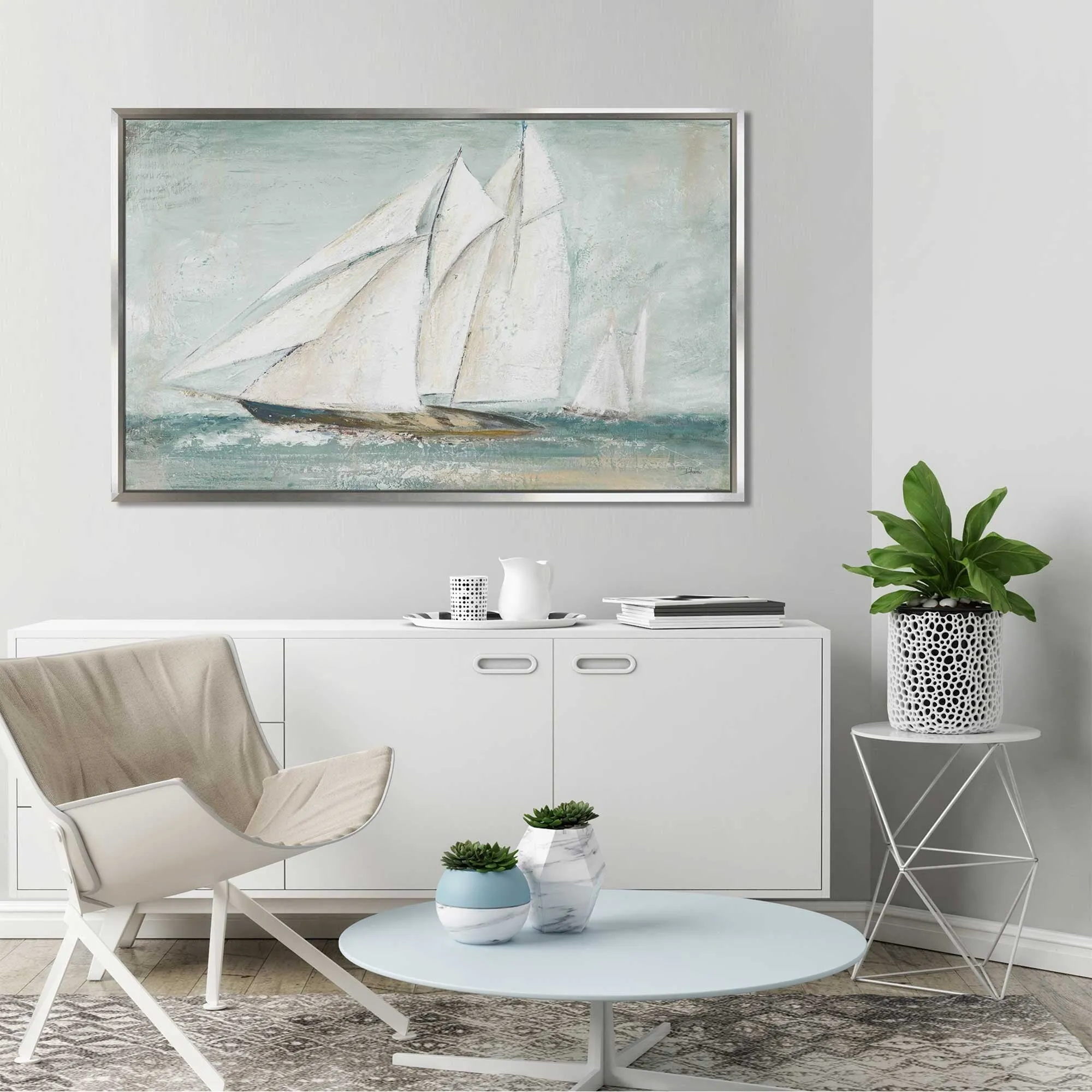 "Cape Cod Sailboat" Print on Floating Canvas