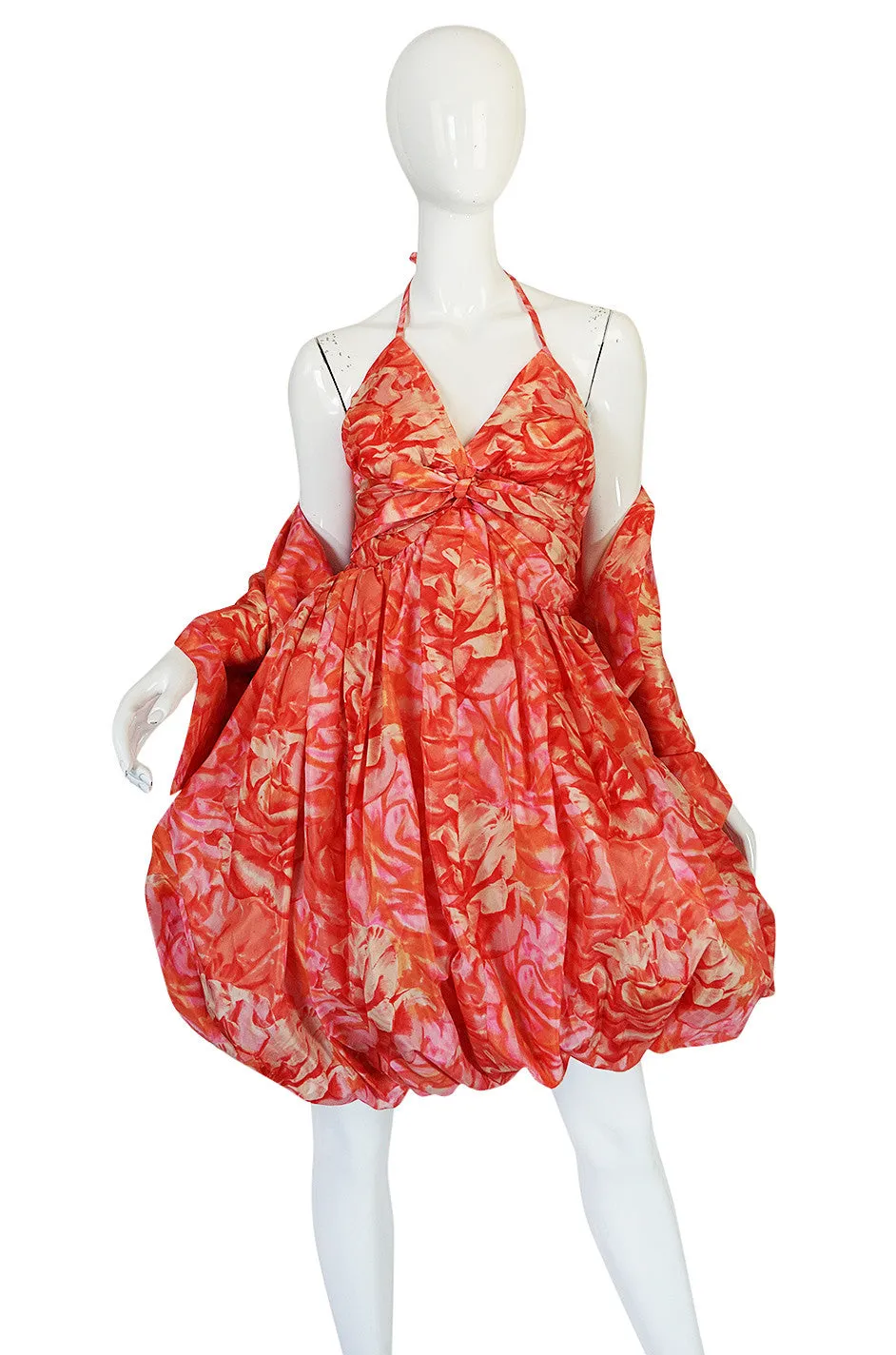 Rare c1958-1960 Norman Norell Silk Taffeta "Bubble" Dress