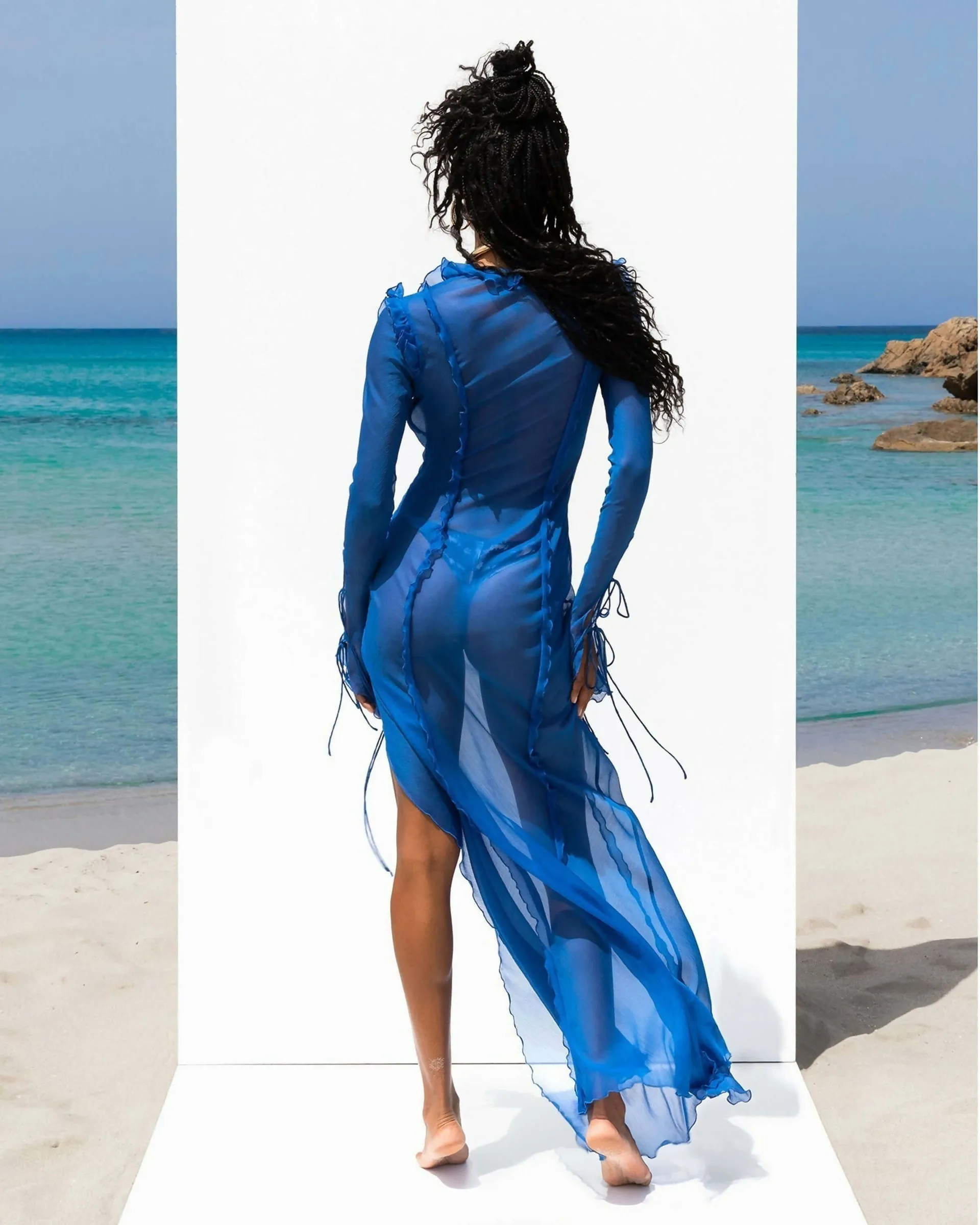 Rat and Boa Farretti Dress in Blue