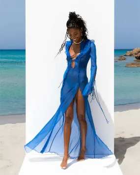 Rat and Boa Farretti Dress in Blue