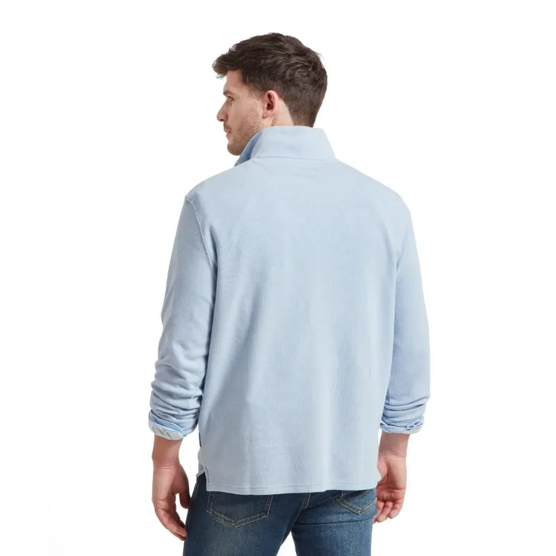 Schoffel Kingsbridge Cotton French Rib 1/4 Zip Mens Jumper - Pale Blue