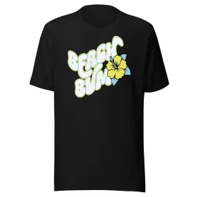 Seasonal T-shirt Beach Bum 100% Cotton Short Sleeve Crew Neck Top