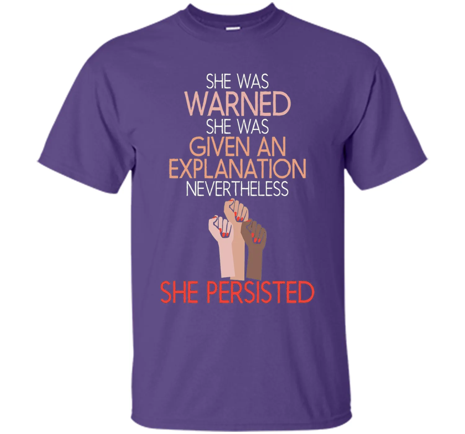 She Was Warned Nevertheless She Persisted Women Hot T-shirt