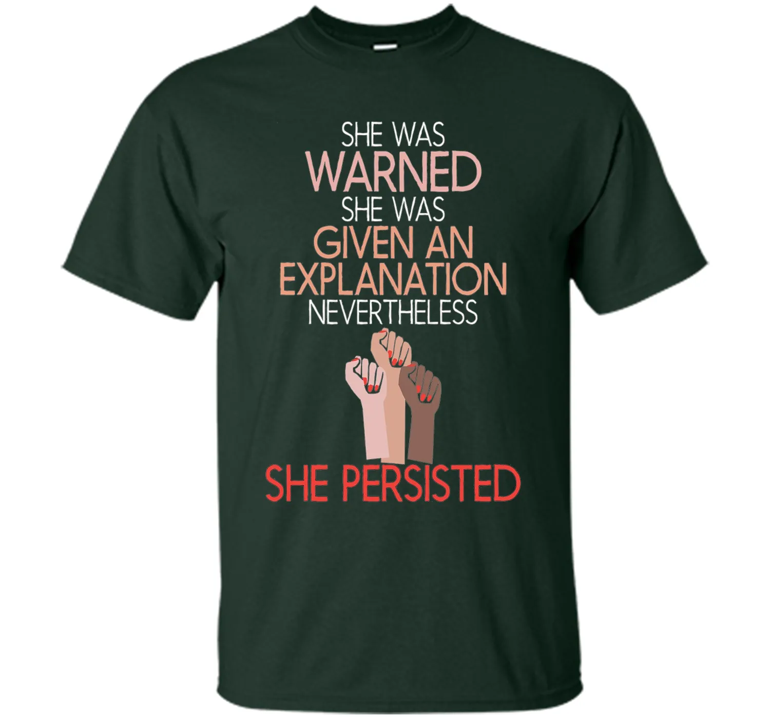 She Was Warned Nevertheless She Persisted Women Hot T-shirt