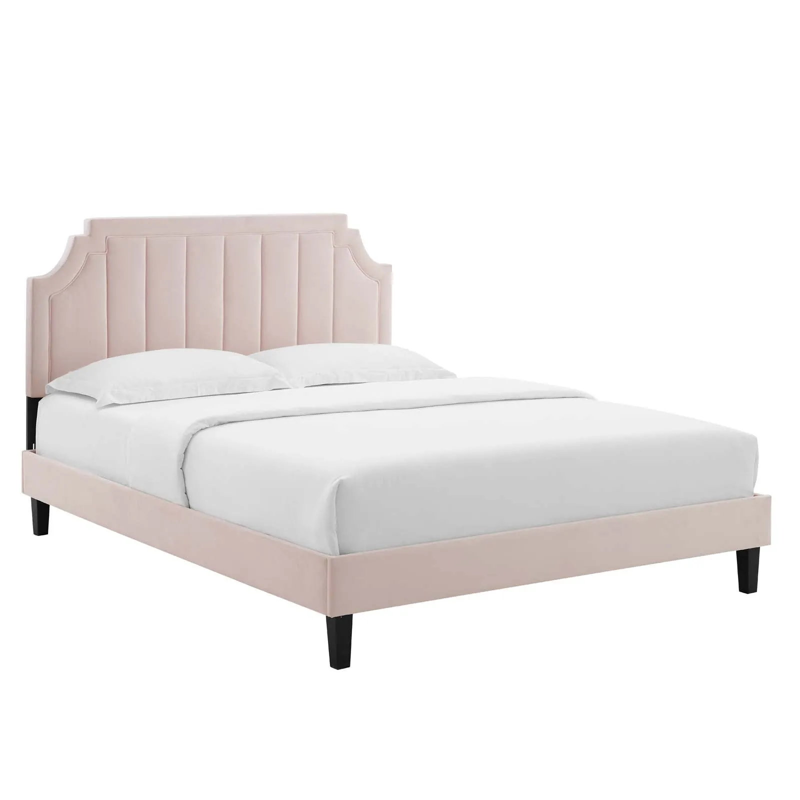 Sienna Performance  Velvet Platform Bed