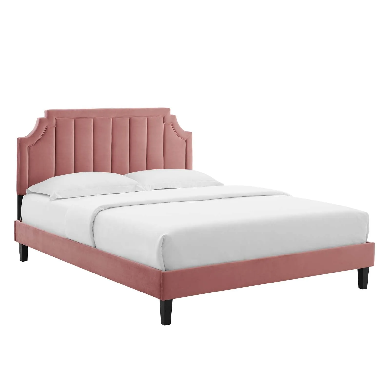 Sienna Performance  Velvet Platform Bed