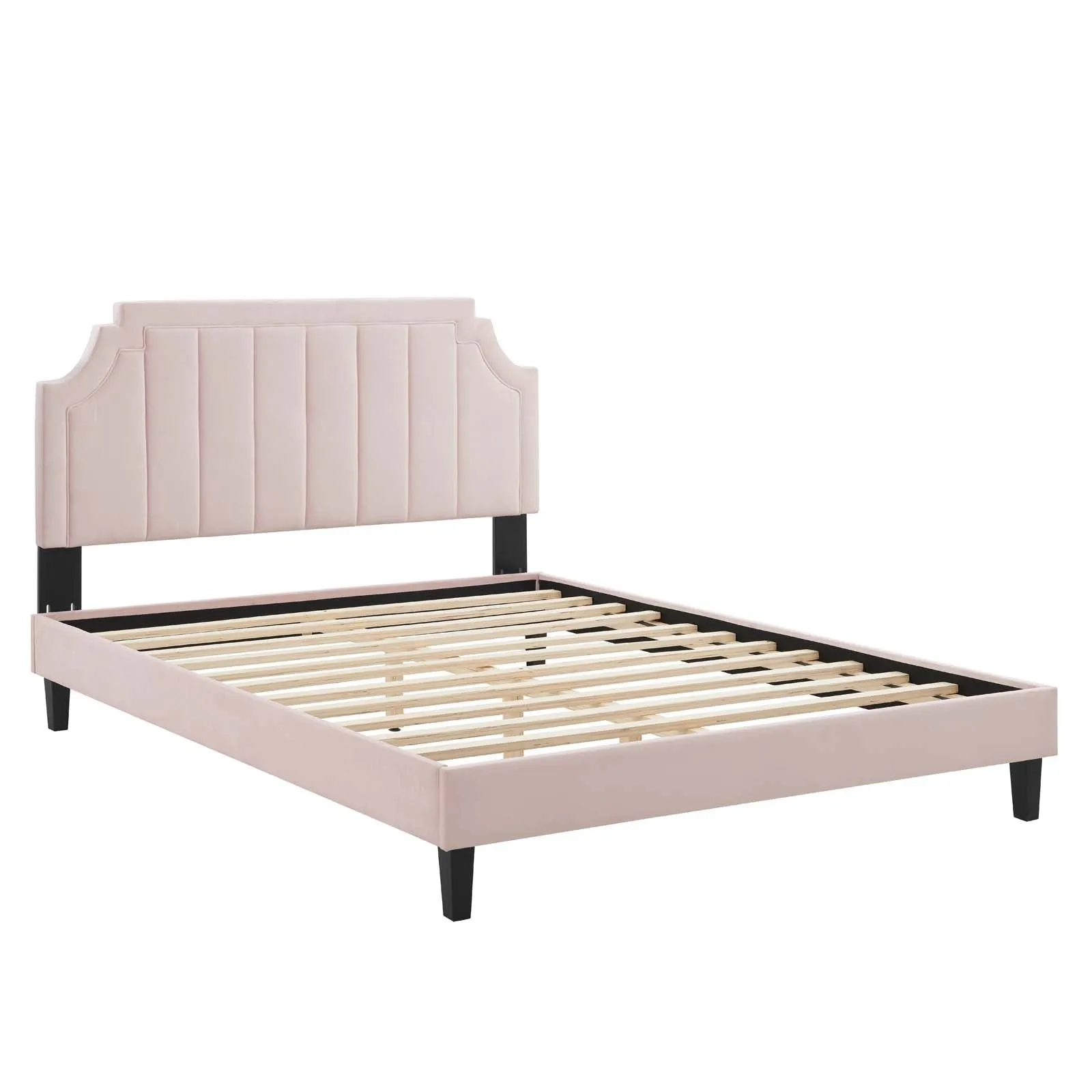 Sienna Performance  Velvet Platform Bed