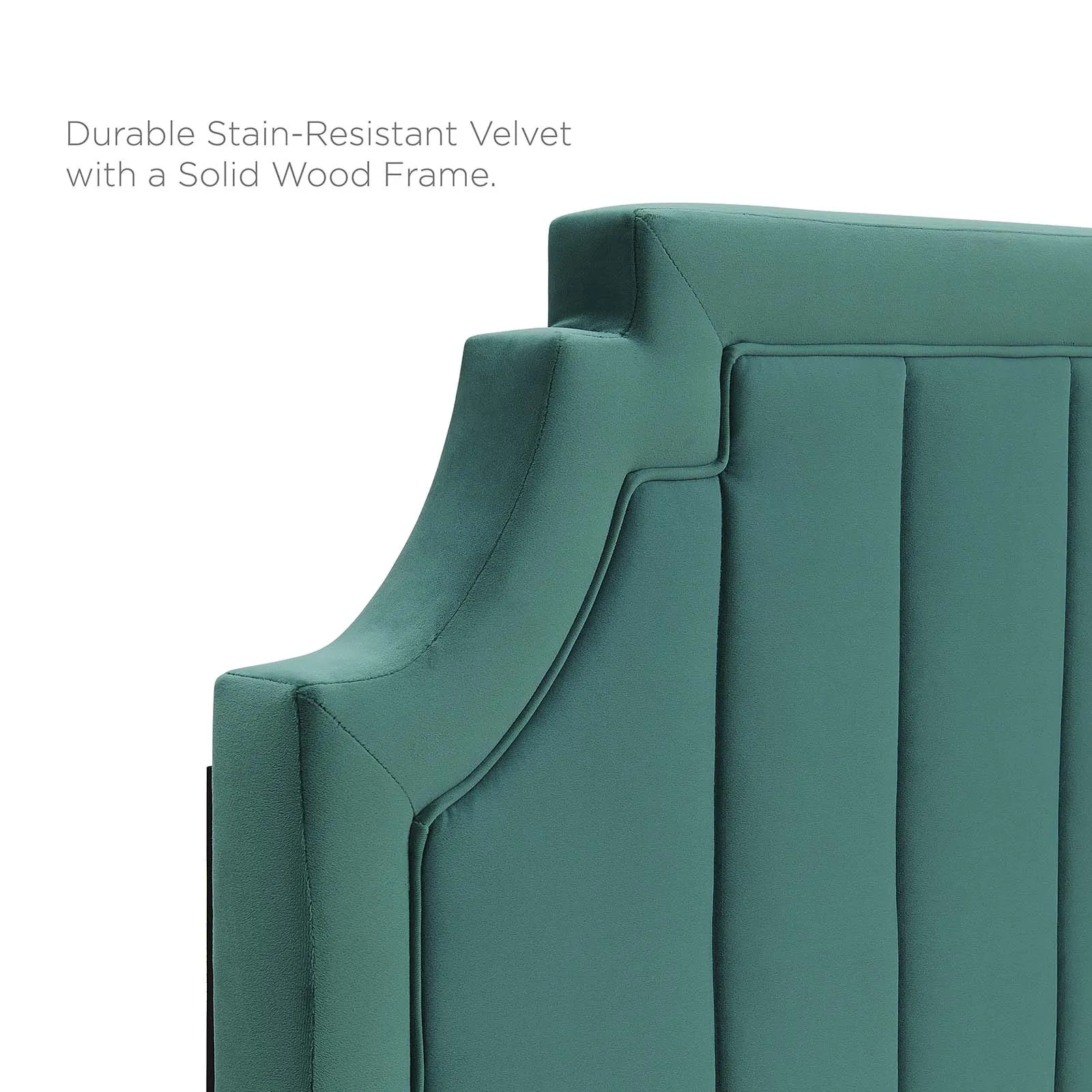 Sienna Performance  Velvet Platform Bed