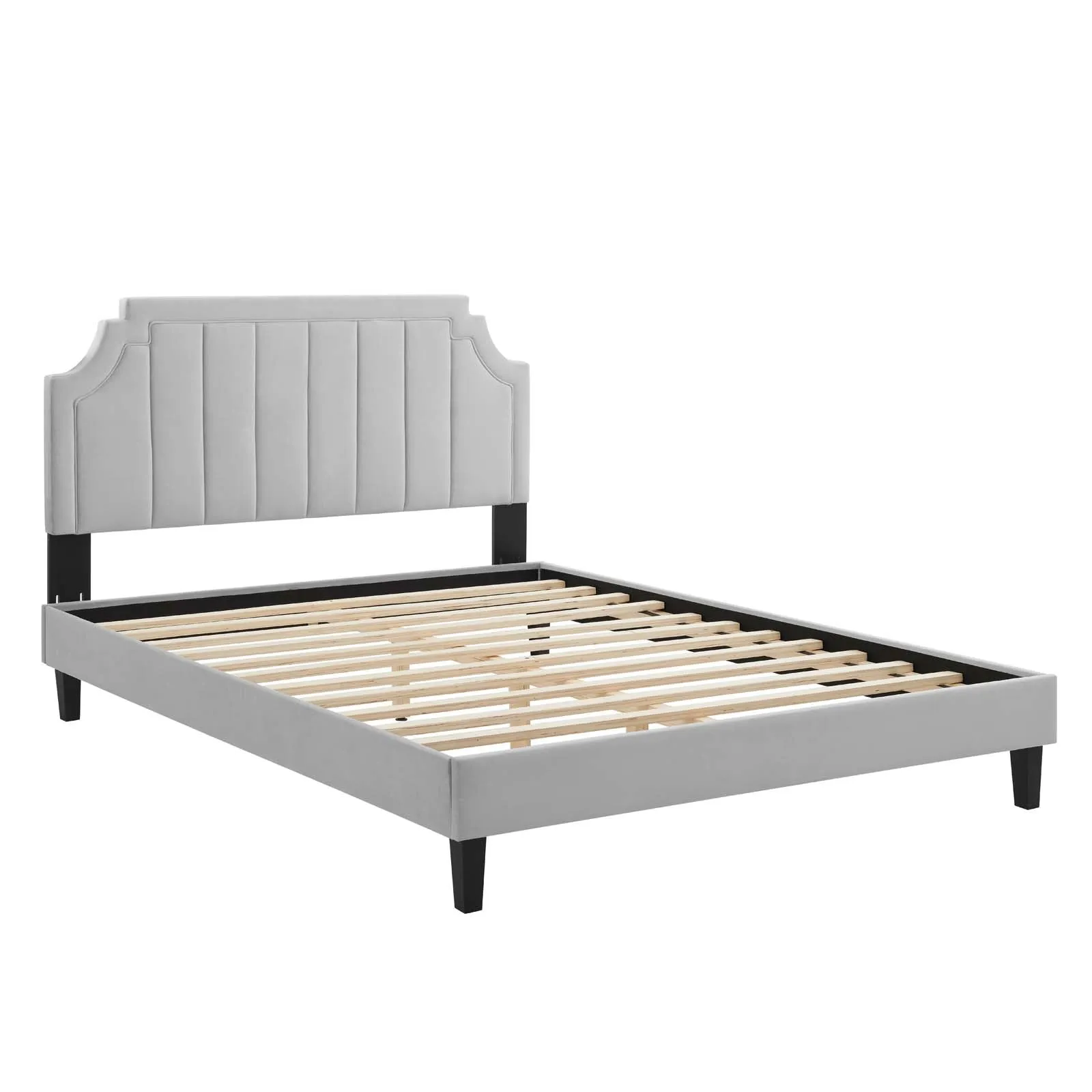 Sienna Performance  Velvet Platform Bed