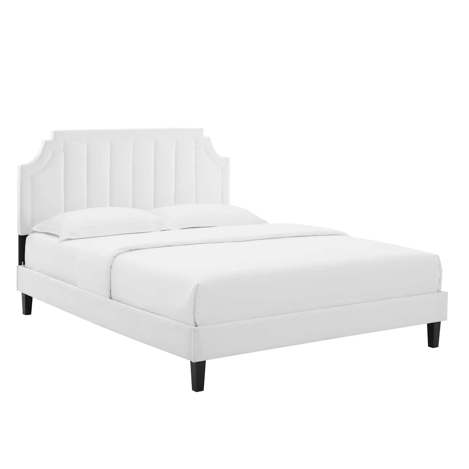 Sienna Performance  Velvet Platform Bed