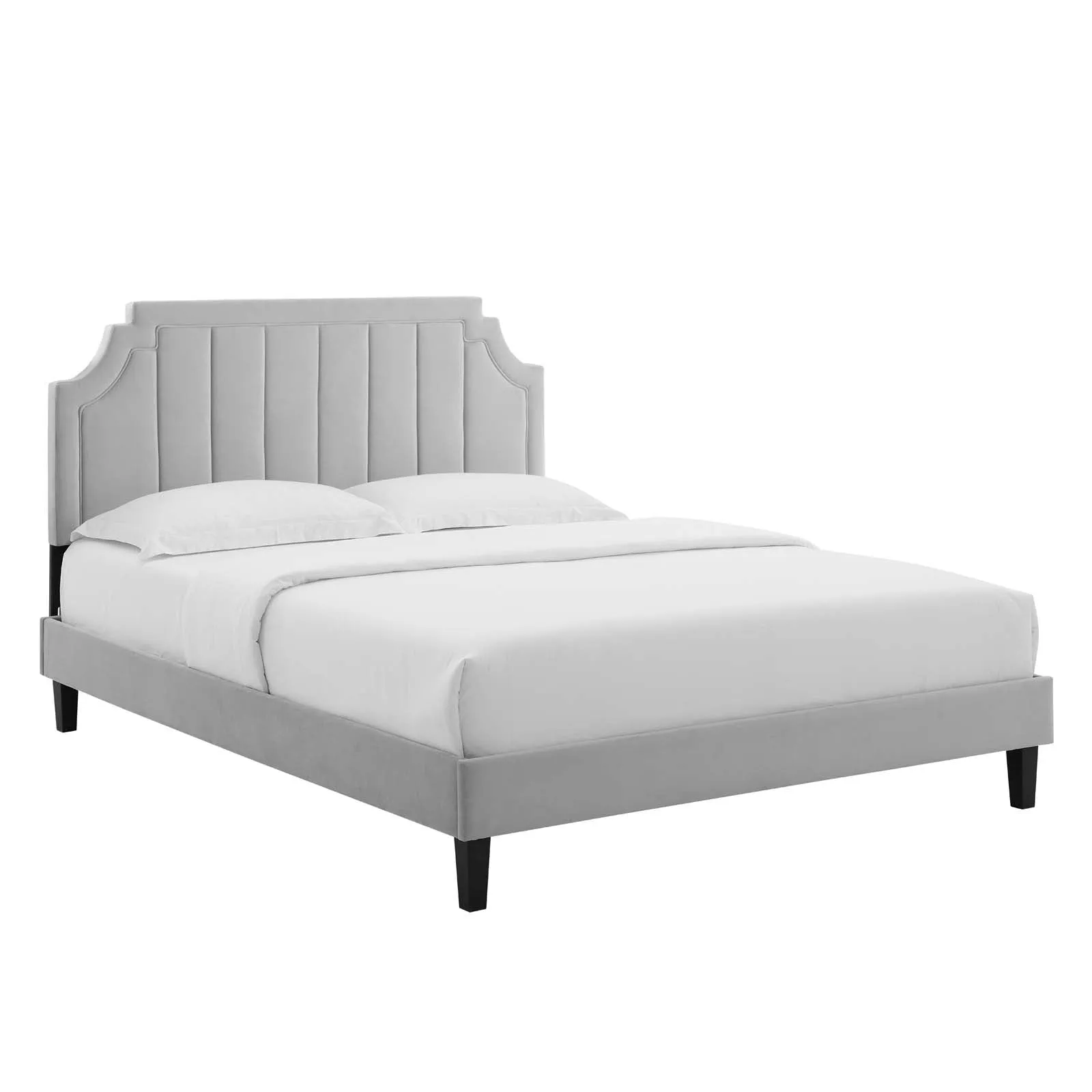 Sienna Performance  Velvet Platform Bed