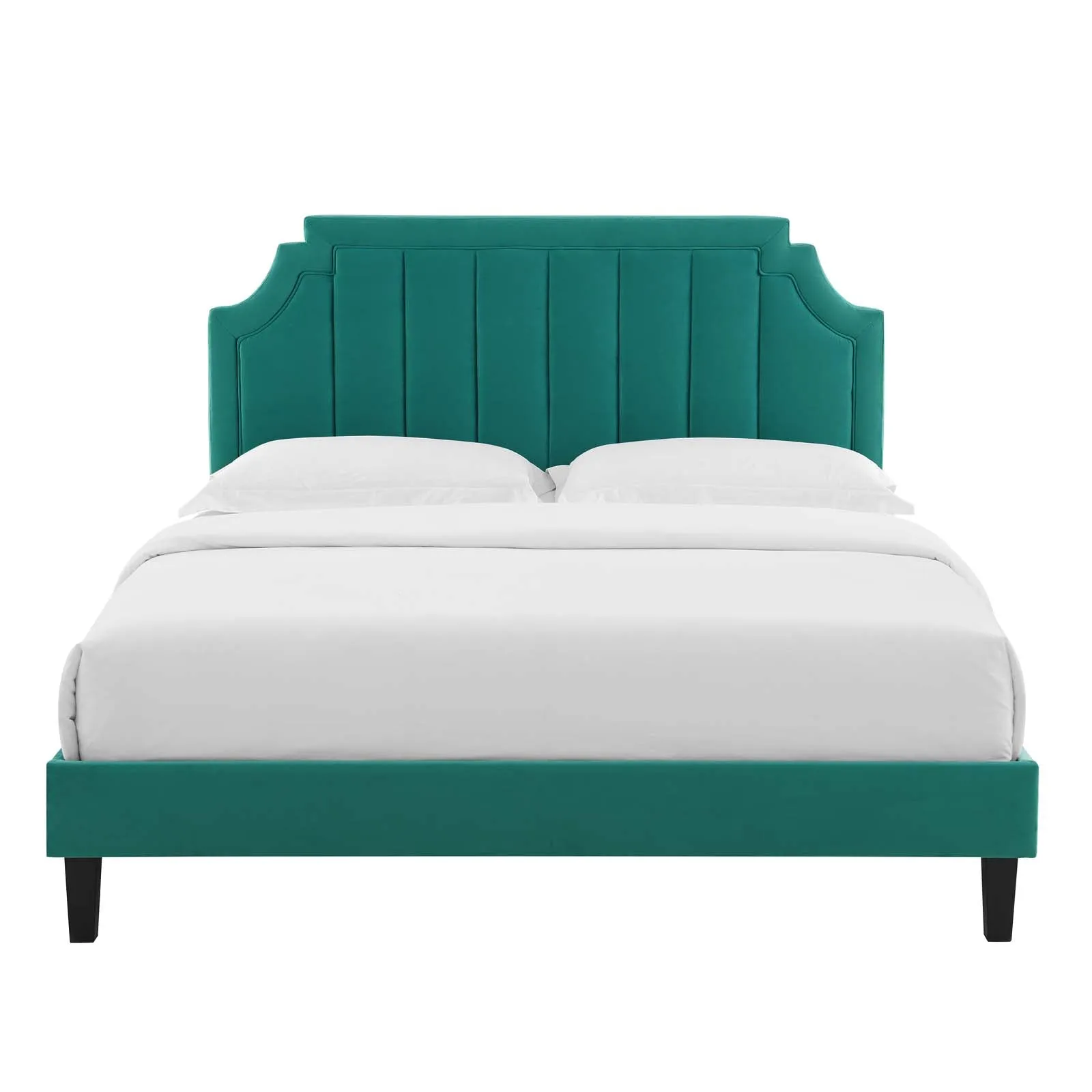 Sienna Performance  Velvet Platform Bed