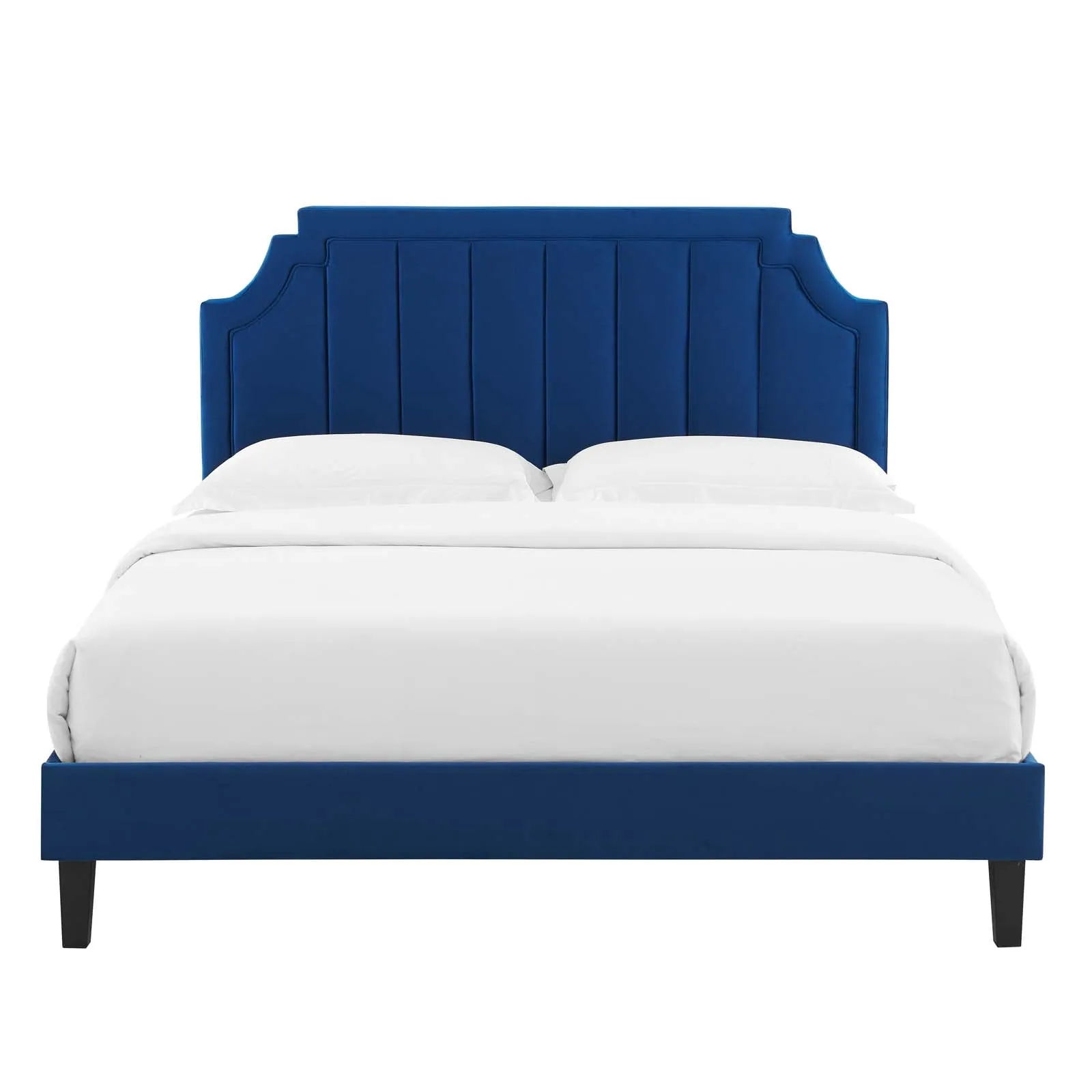 Sienna Performance  Velvet Platform Bed