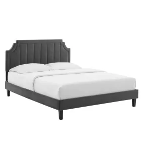 Sienna Performance  Velvet Platform Bed