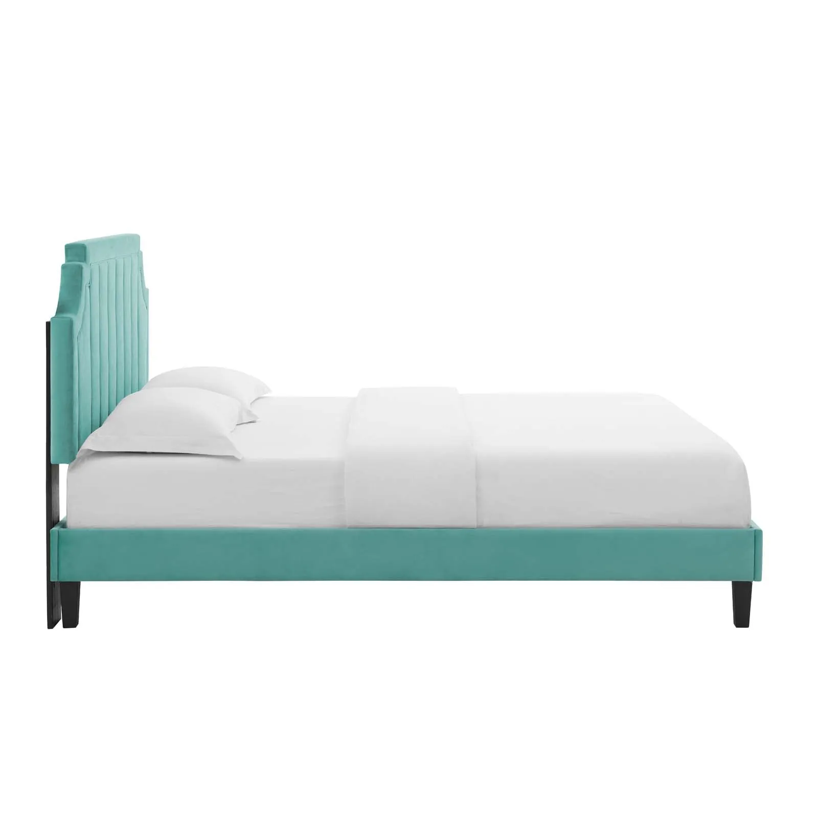 Sienna Performance  Velvet Platform Bed