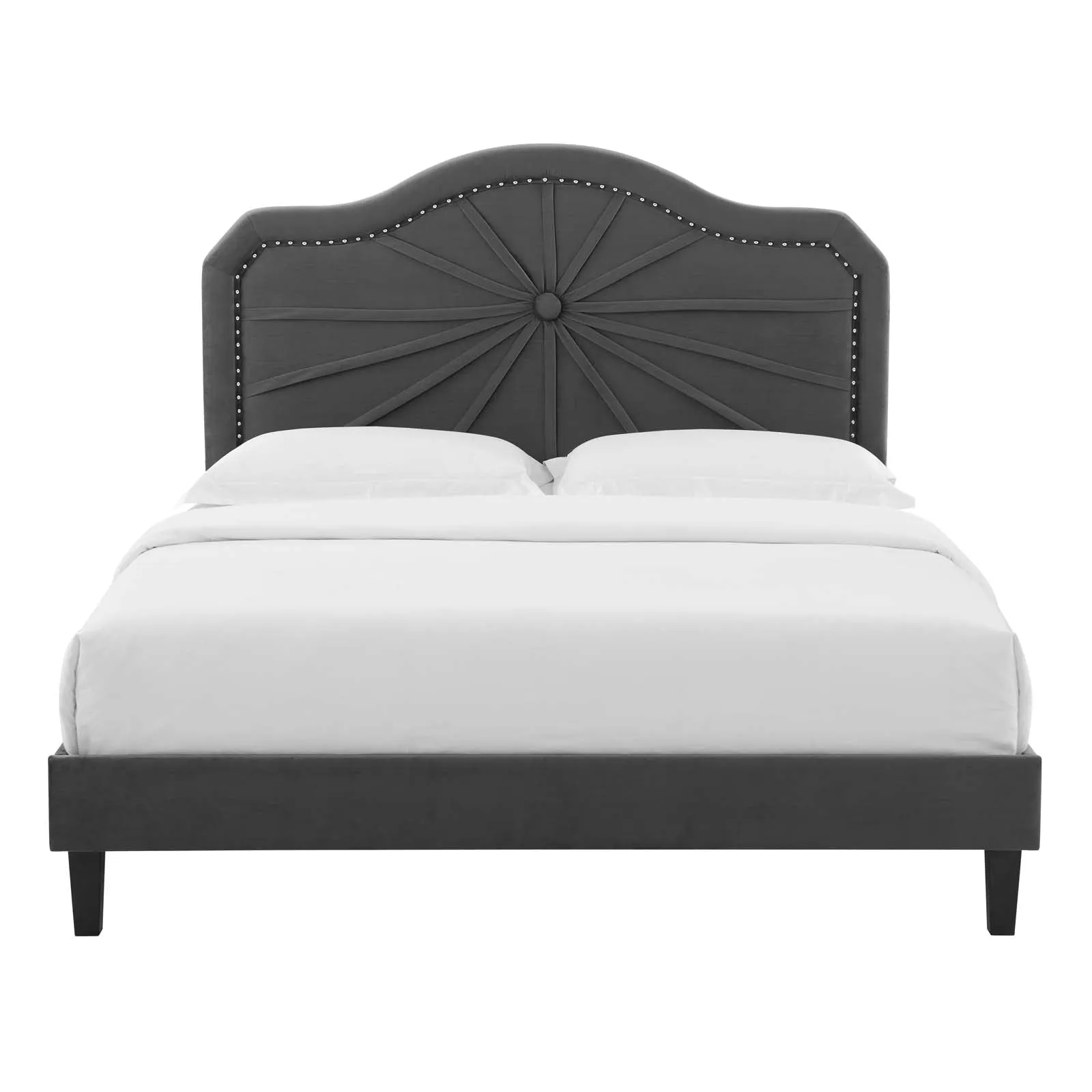Sienna Performance  Velvet Platform Bed