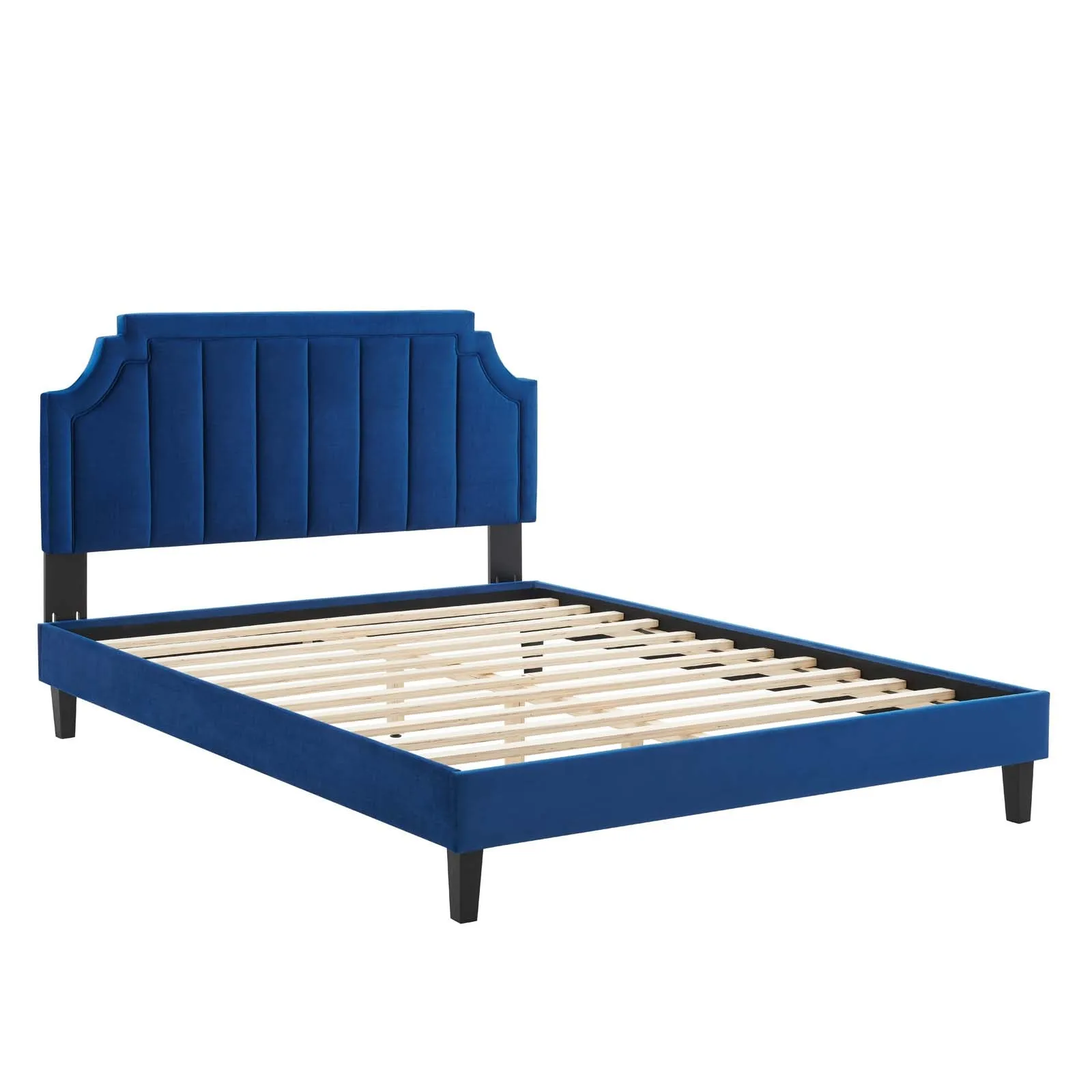 Sienna Performance  Velvet Platform Bed