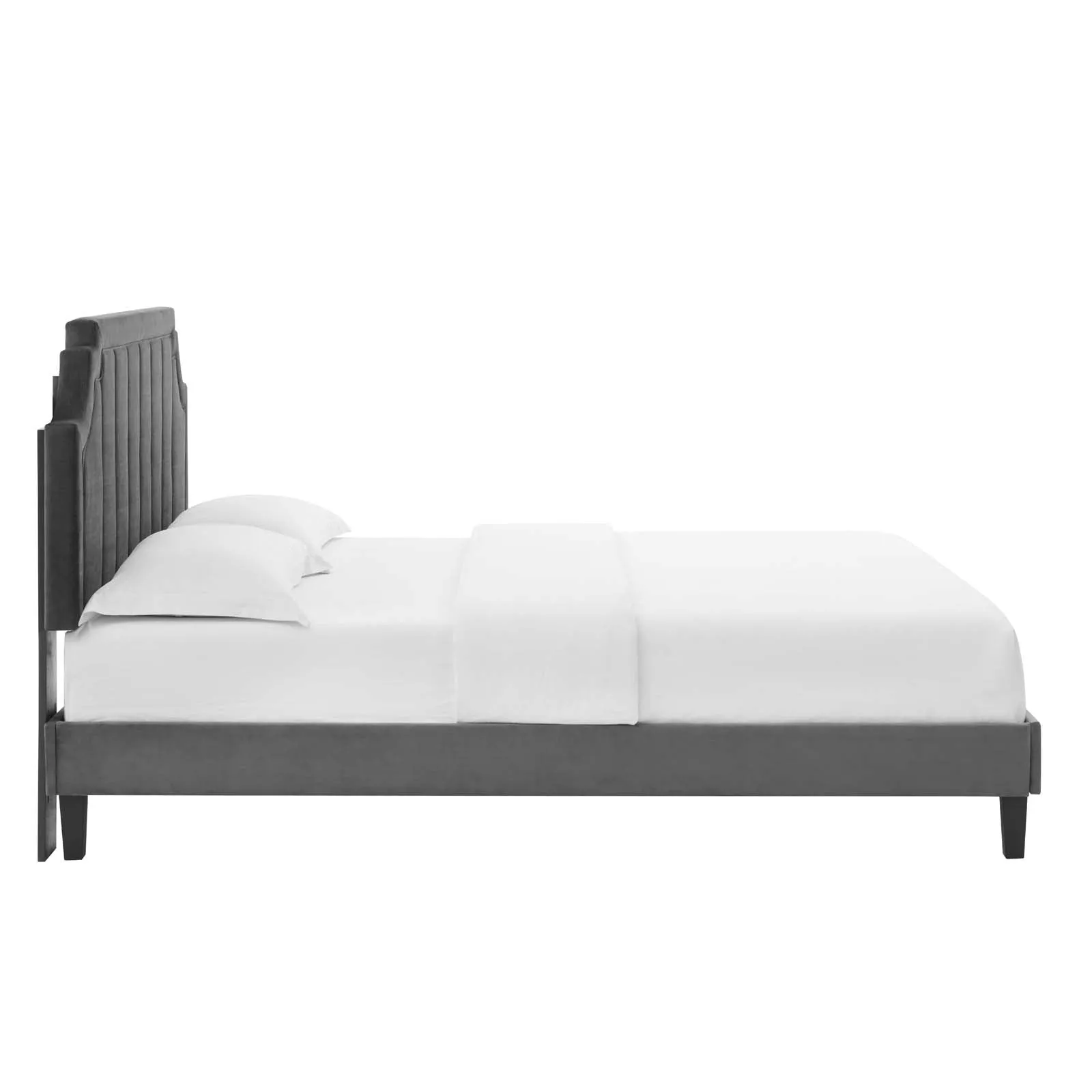 Sienna Performance  Velvet Platform Bed