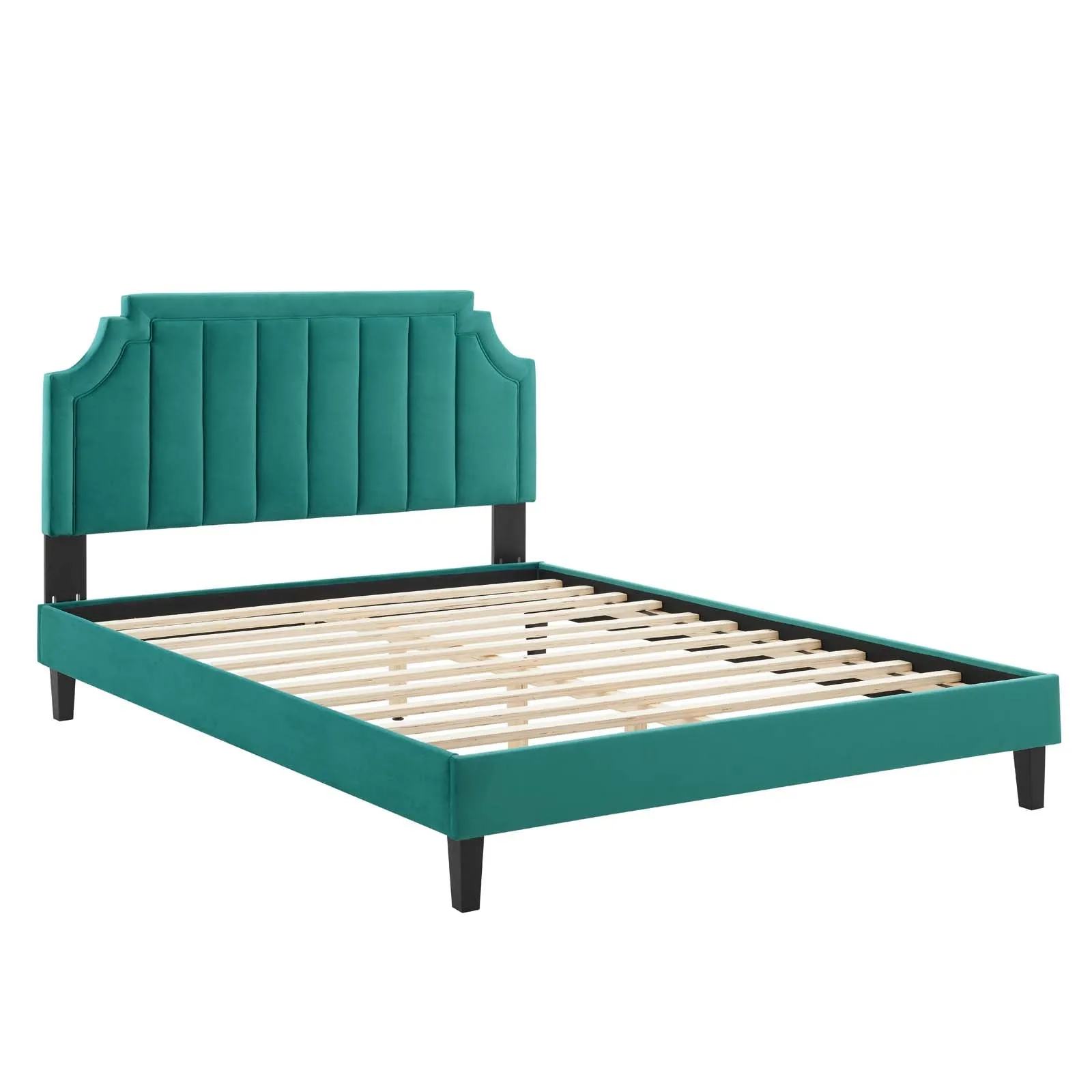 Sienna Performance  Velvet Platform Bed