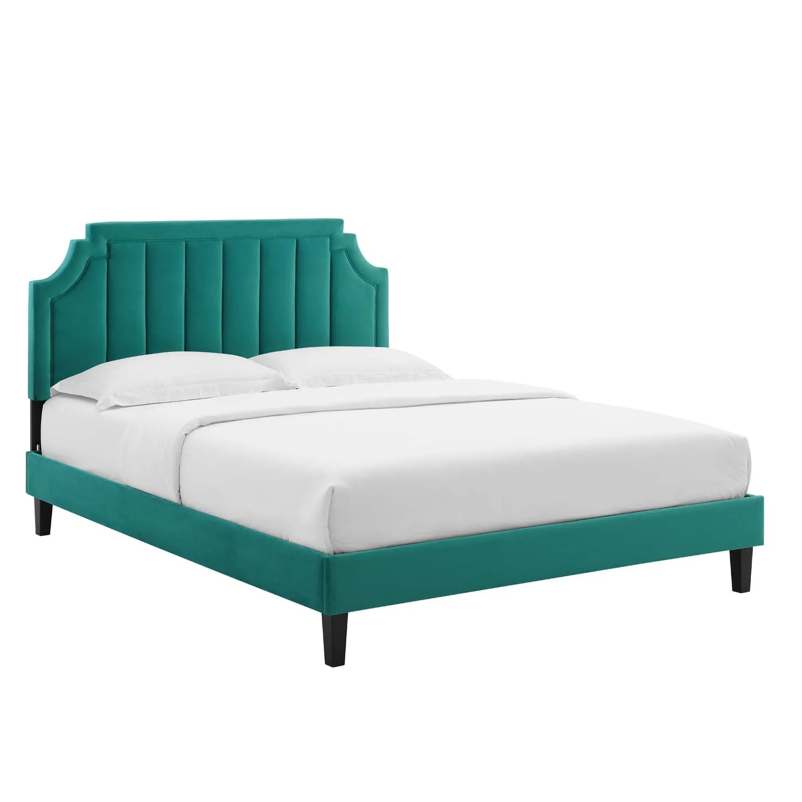 Sienna Performance  Velvet Platform Bed