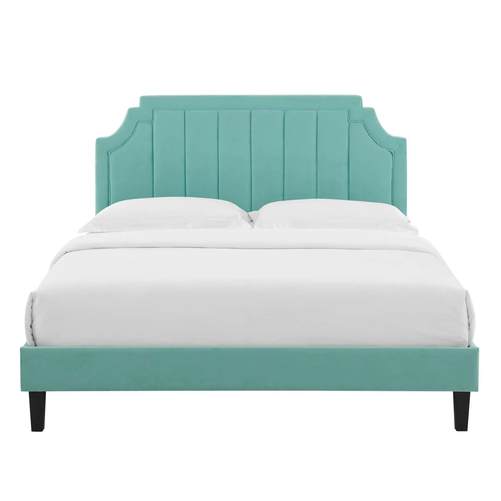 Sienna Performance  Velvet Platform Bed