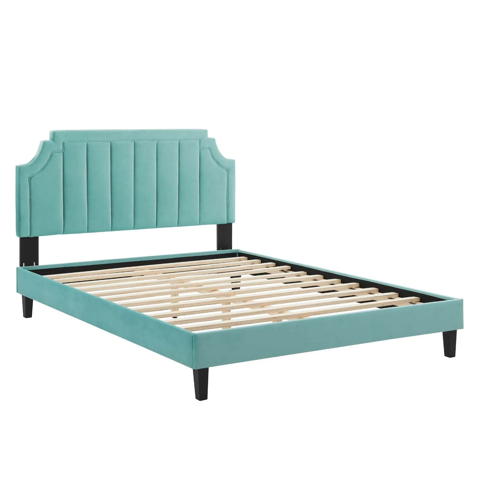 Sienna Performance  Velvet Platform Bed