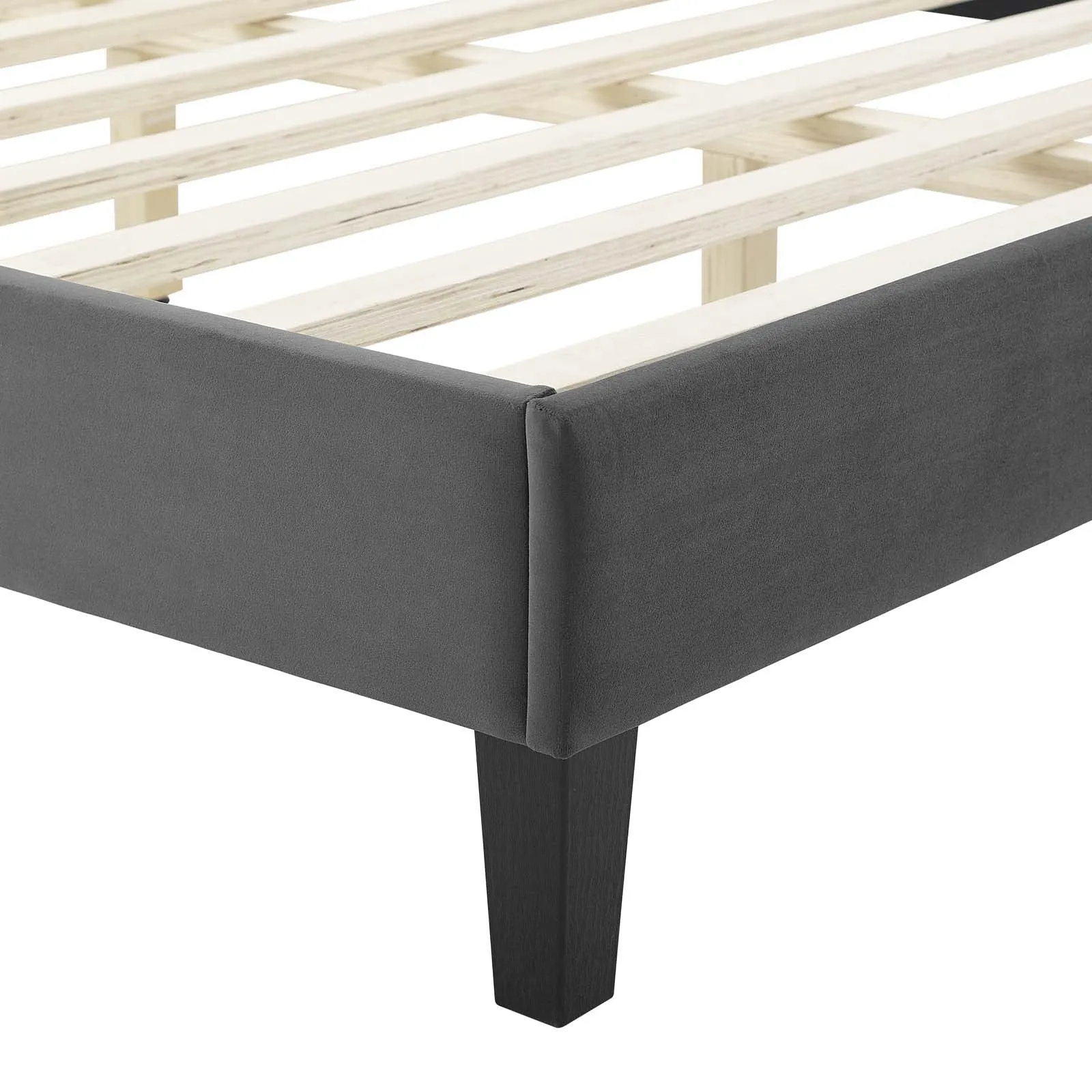 Sienna Performance  Velvet Platform Bed