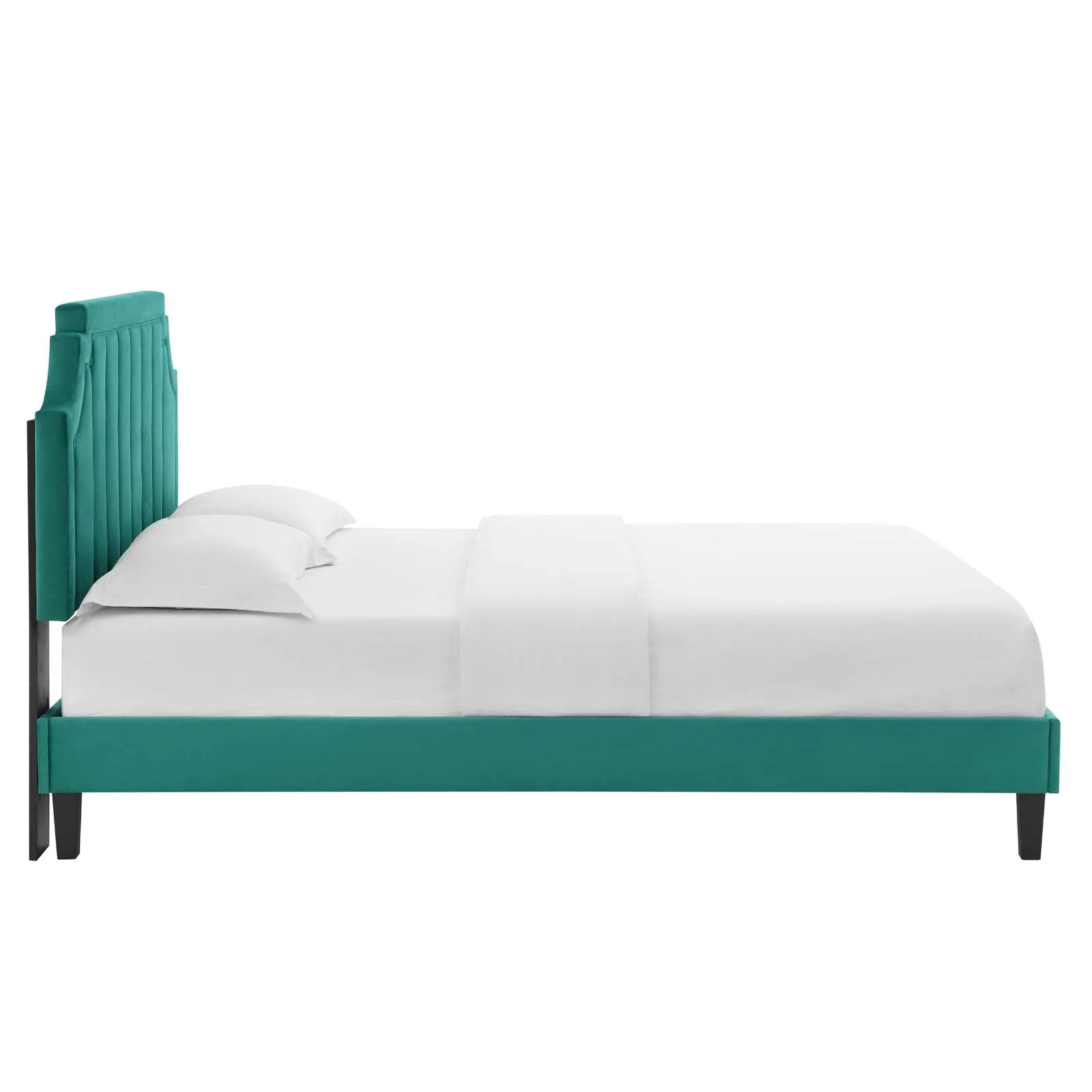 Sienna Performance  Velvet Platform Bed