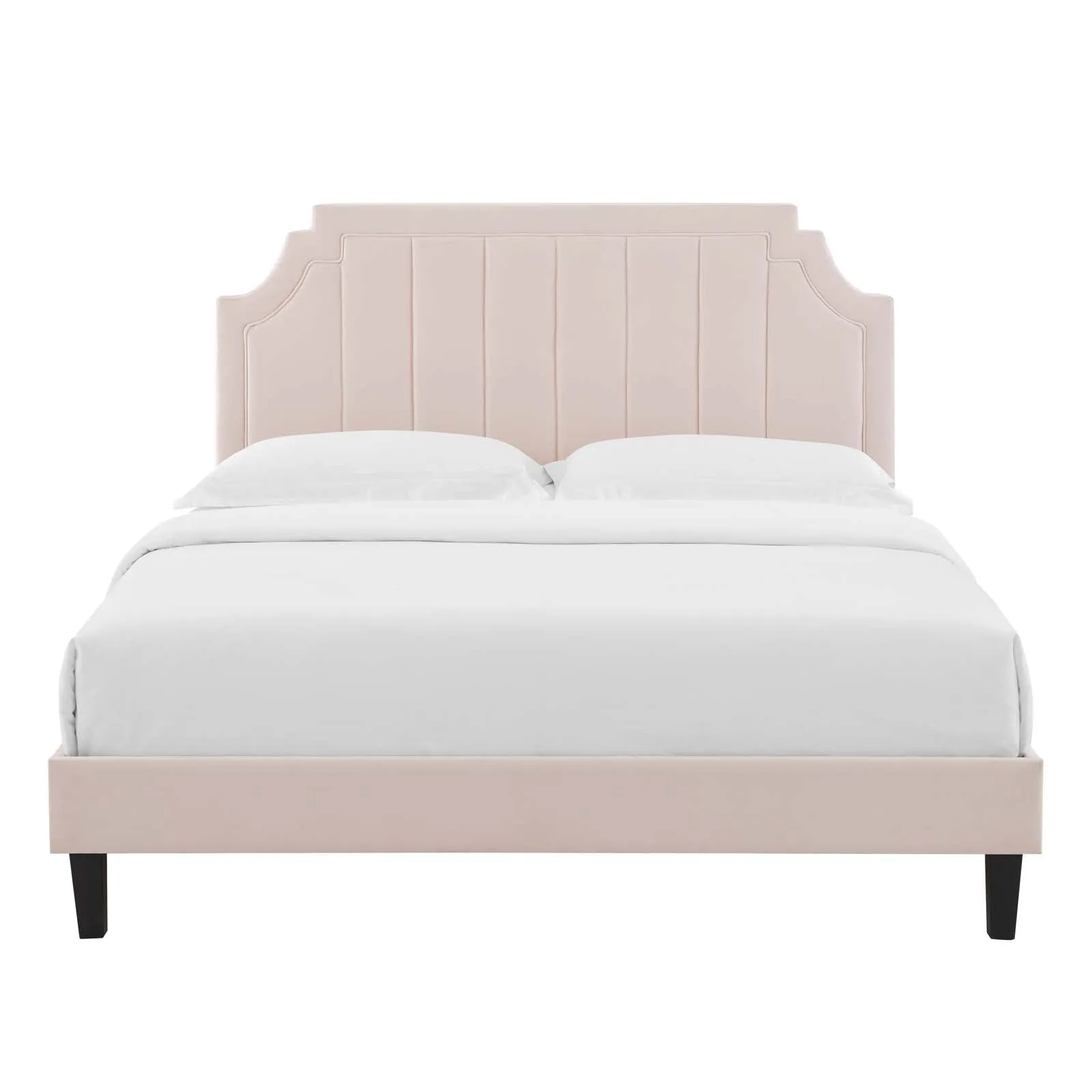 Sienna Performance  Velvet Platform Bed