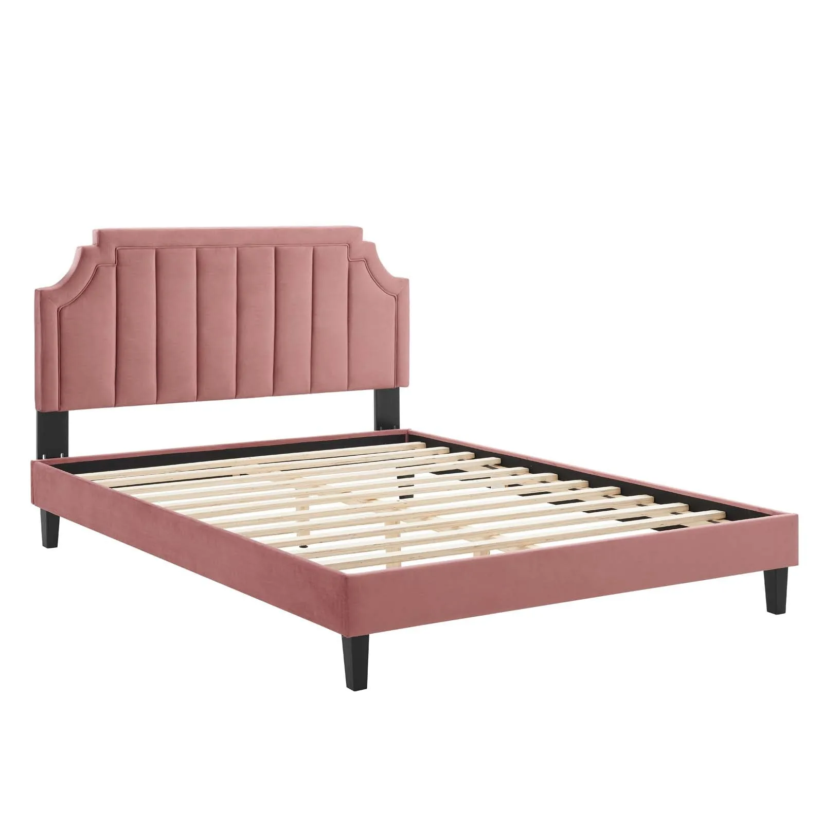 Sienna Performance  Velvet Platform Bed