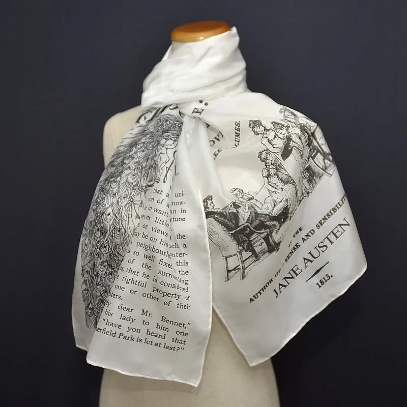 Silk Scarf, Pride and Prejudice by Jane Austen Silk Scarf
