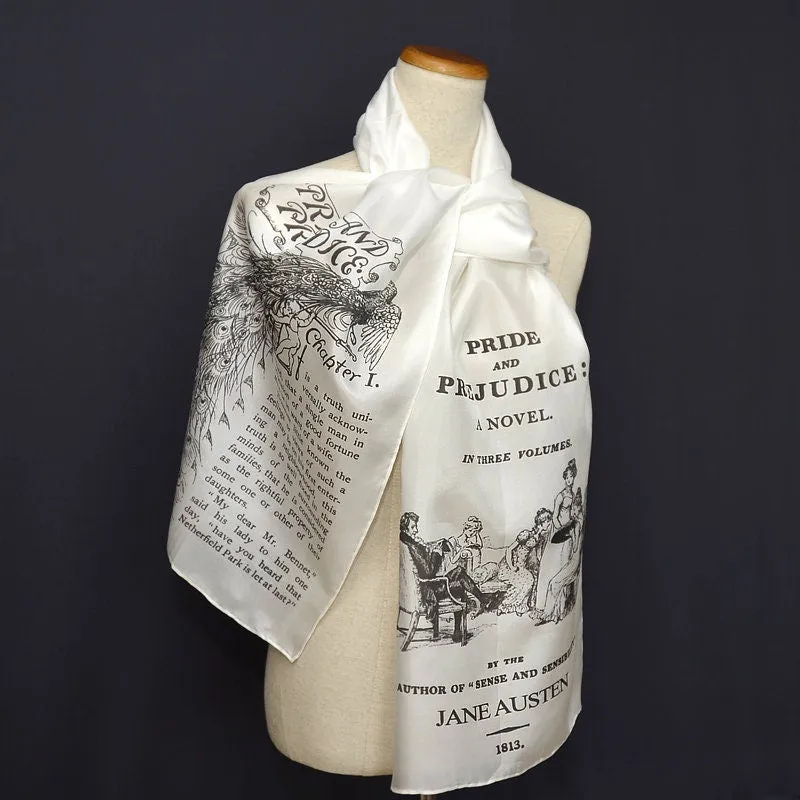 Silk Scarf, Pride and Prejudice by Jane Austen Silk Scarf