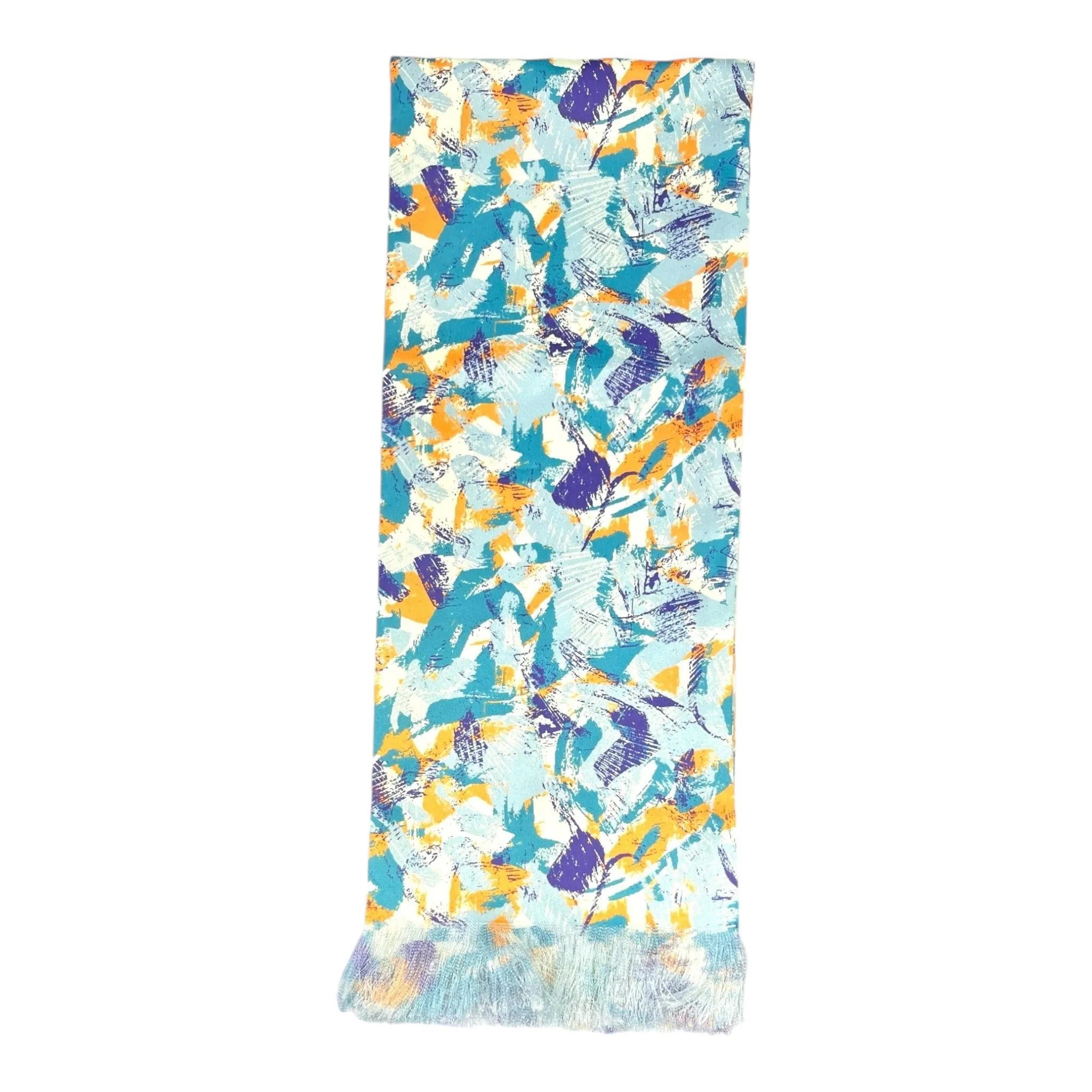 Sky Abstract  Printed Scarf With Pocket Square