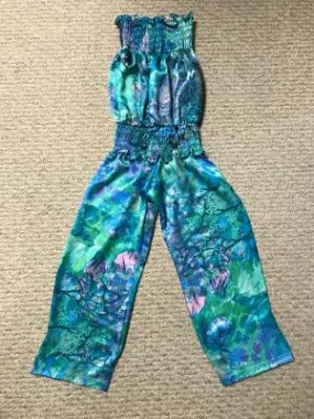 SMOCKED JUMPSUIT OCEAN REEF