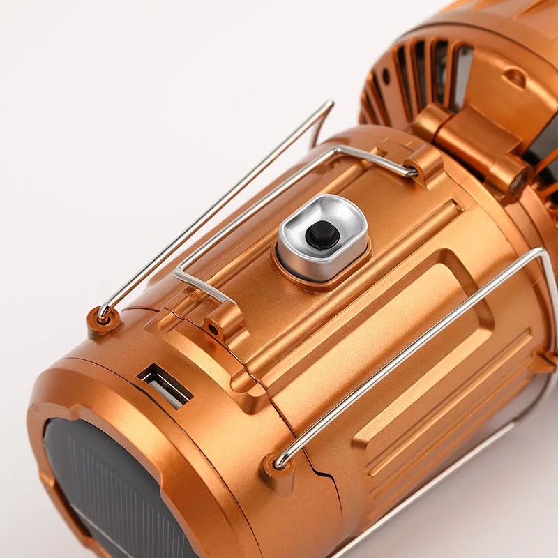 Solar-Powered Handheld Camping Lamp with Extendable Switch