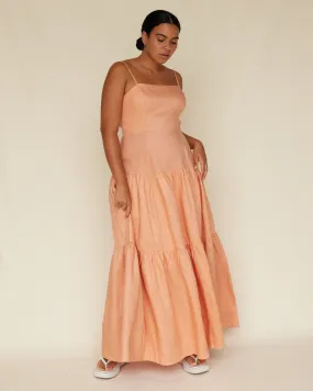 Sorrento Linen Maxi Dress - Apricot