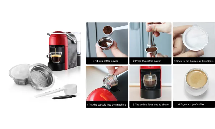 Stainless Steel Reusable Refillable Coffee Capsules