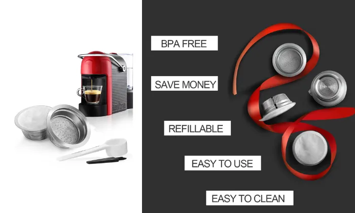 Stainless Steel Reusable Refillable Coffee Capsules