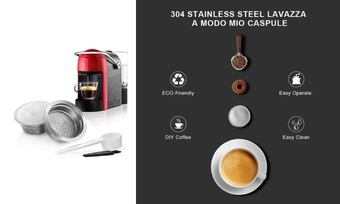 Stainless Steel Reusable Refillable Coffee Capsules