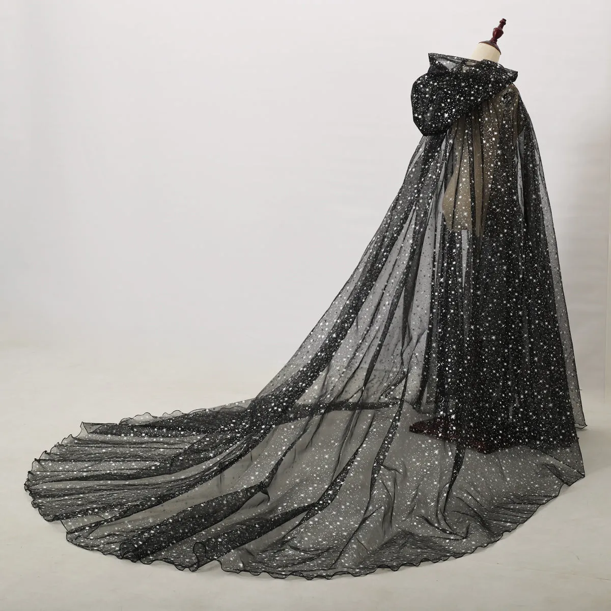 Starry Stars Tulle Hooded Cloaks