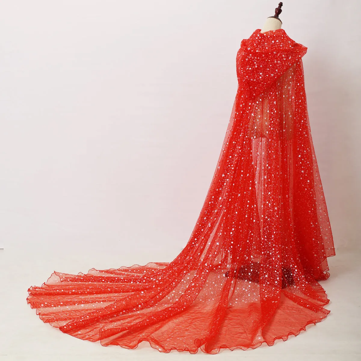Starry Stars Tulle Hooded Cloaks