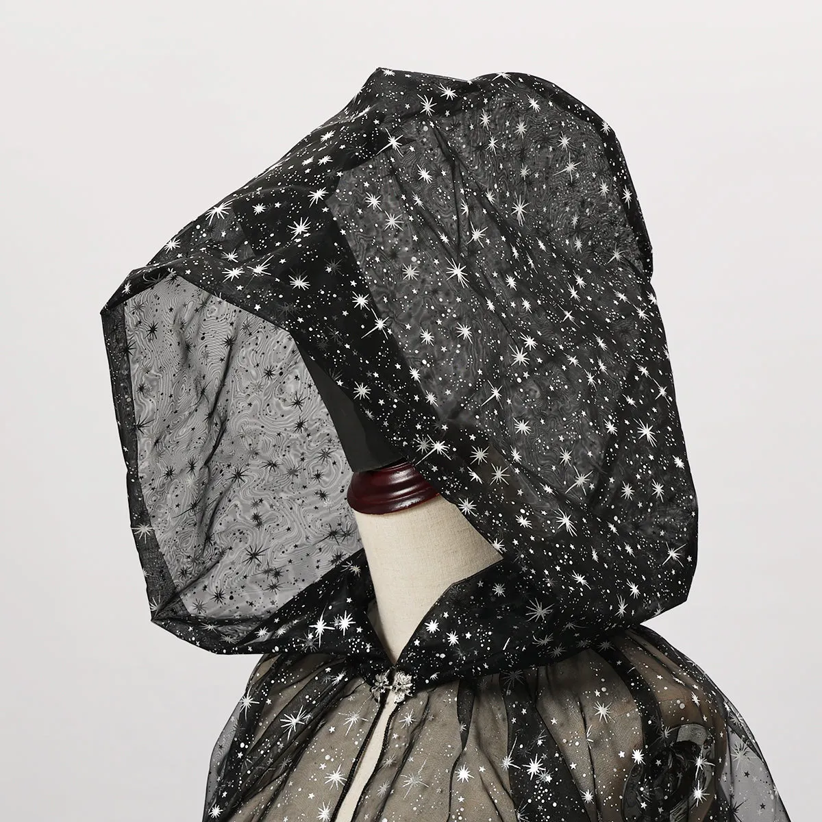 Starry Stars Tulle Hooded Cloaks