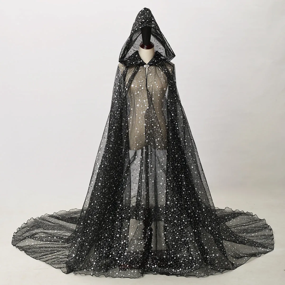 Starry Stars Tulle Hooded Cloaks