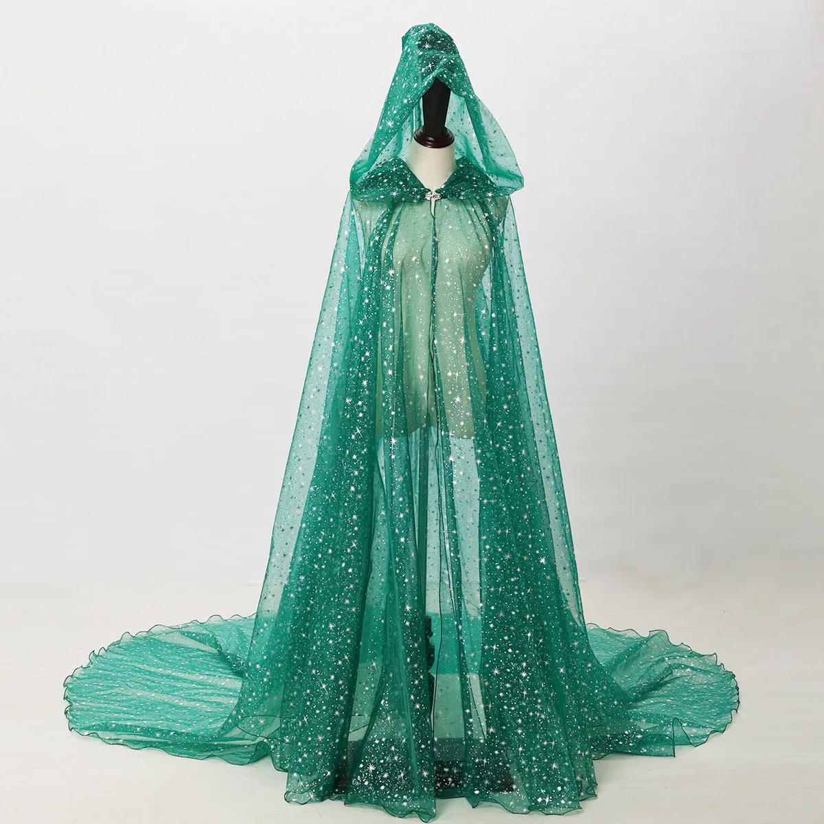 Starry Stars Tulle Hooded Cloaks